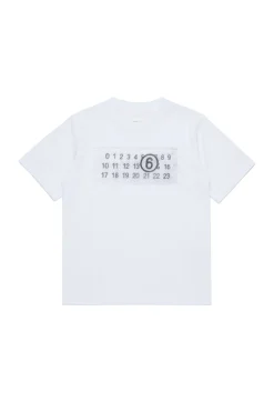 MM6 MAISON MARGIELA T-shirt in jersey con Numeric Logo Pixel | Bambino T-Shirts | Logomania