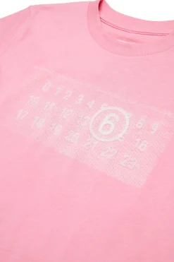 MM6 MAISON MARGIELA T-shirt in jersey con Numeric Logo Pixel | Bambino T-Shirts | Logomania