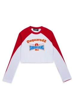 DSQUARED2 T-shirt manica lunga con grafica D2 Suburbans | T-Shirts