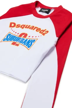 DSQUARED2 T-shirt manica lunga con grafica D2 Suburbans | T-Shirts