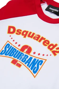 DSQUARED2 T-shirt manica lunga con grafica D2 Suburbans | T-Shirts