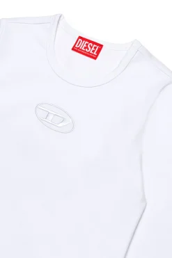 DIESEL T-shirt manica lunga con logo oval D | T-Shirts