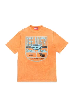DIESEL T-shirt marmorizzata con grafica scudetto | Bambino T-Shirts