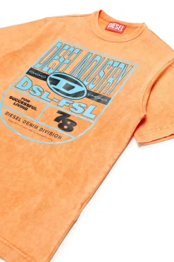 DIESEL T-shirt marmorizzata con grafica scudetto | Bambino T-Shirts
