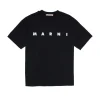 MARNI T-shirt nera in jersey con logo | Bambino Logomania | Logomania