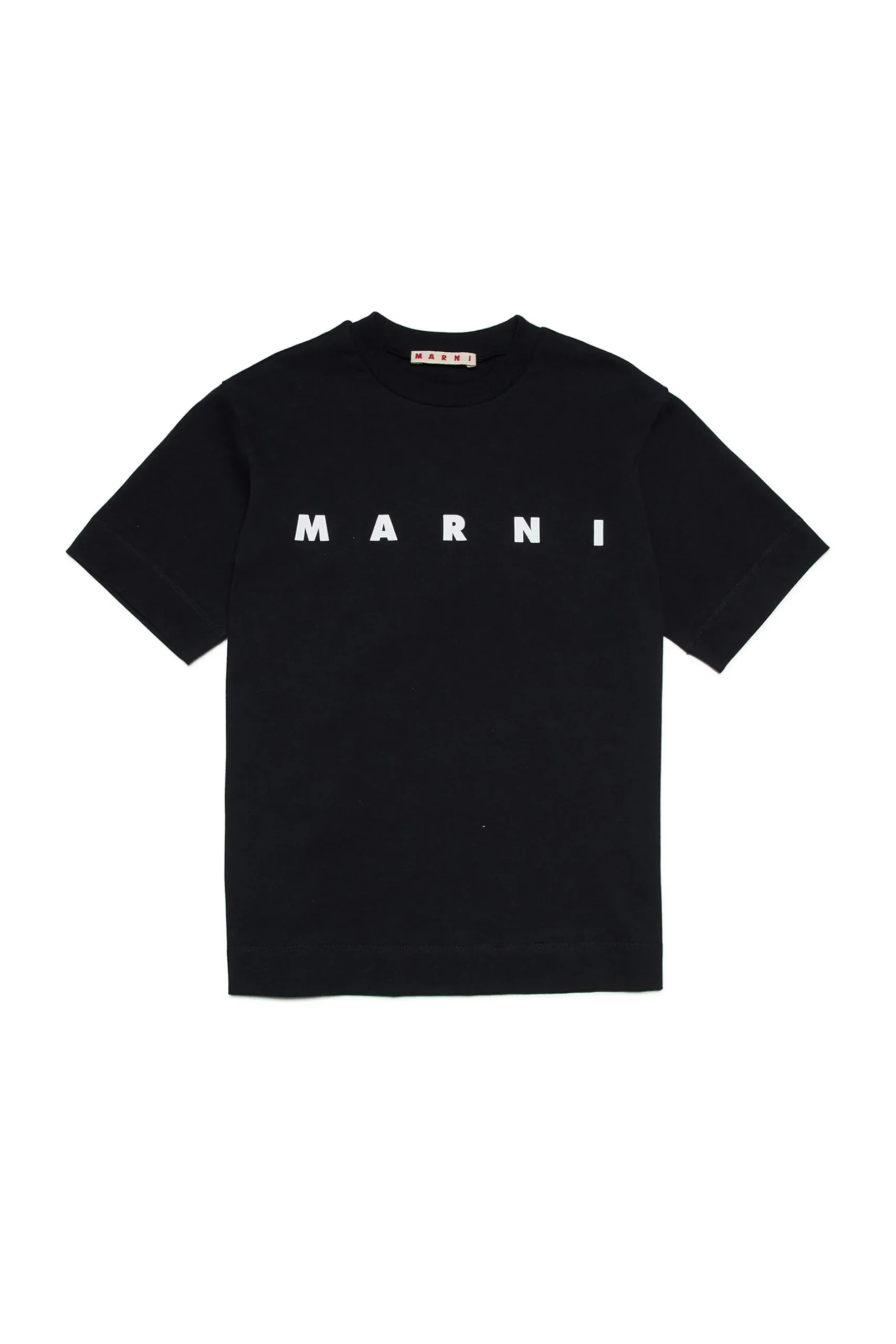 MARNI T-shirt nera in jersey con logo | Bambino Logomania | Logomania
