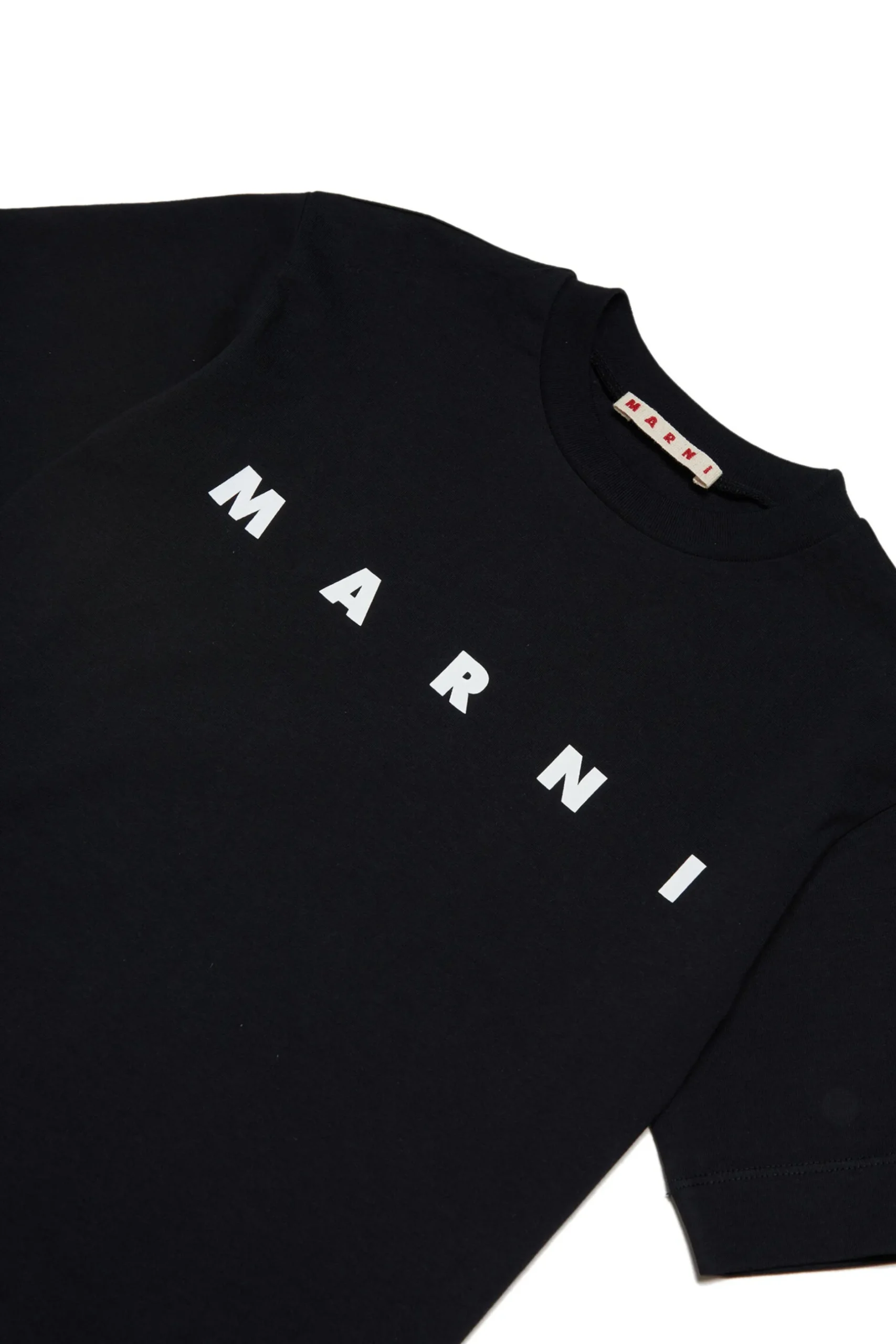 MARNI T-shirt nera in jersey con logo | Bambino Logomania | Logomania