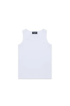 DSQUARED2 T-shirt smanicata a costine con logo | Bambino T-Shirts | Swimwear