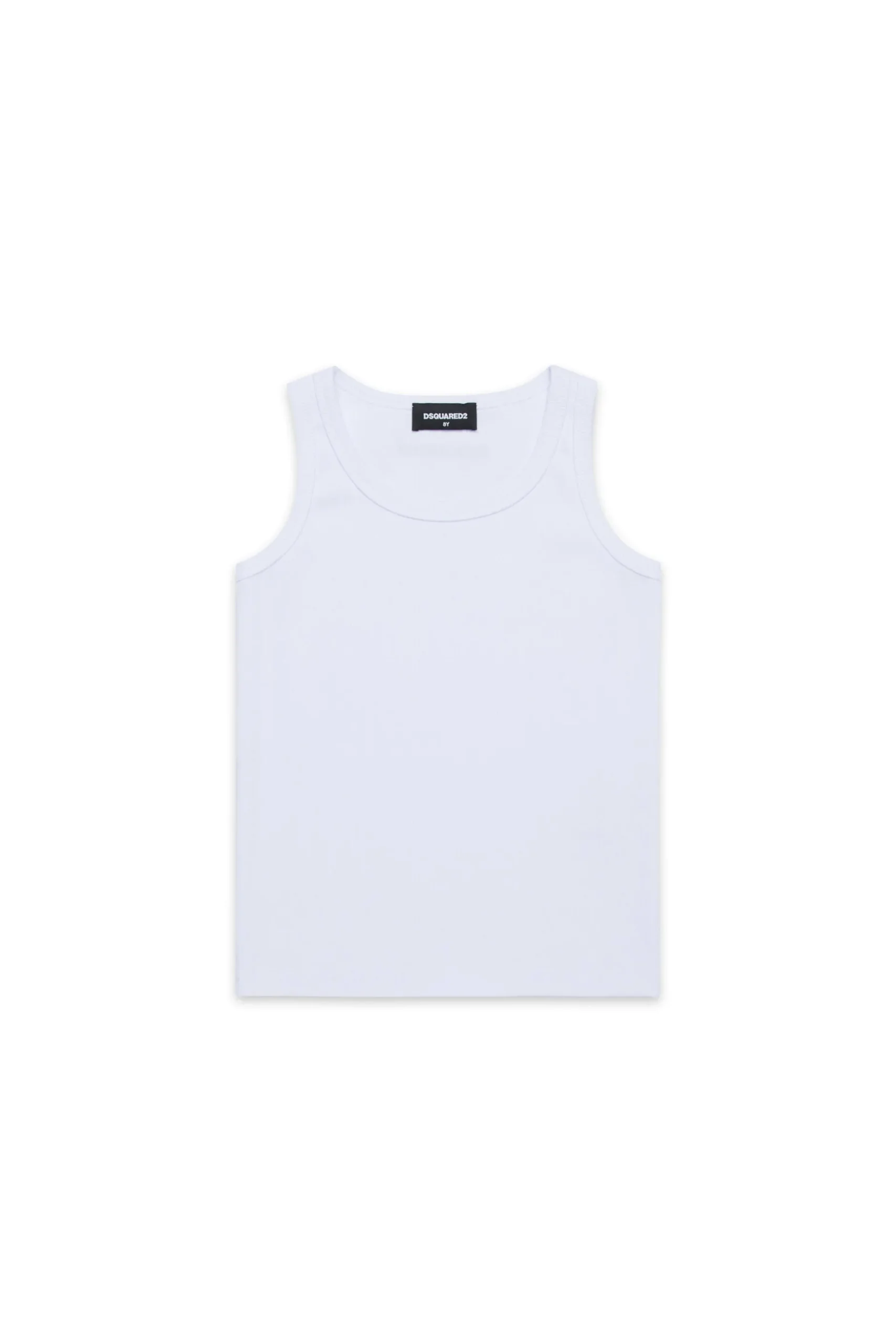 DSQUARED2 T-shirt smanicata a costine con logo | Bambino T-Shirts | Swimwear