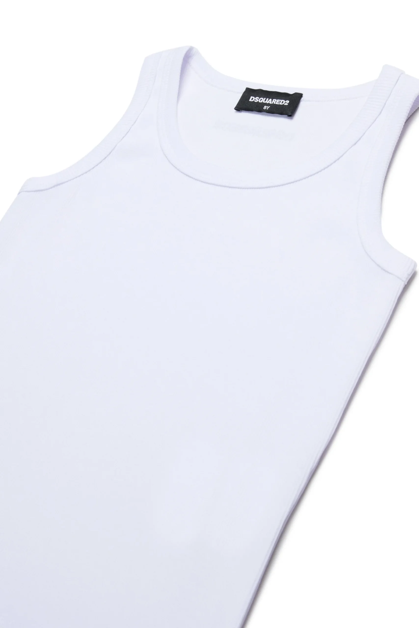 DSQUARED2 T-shirt smanicata a costine con logo | Bambino T-Shirts | Swimwear