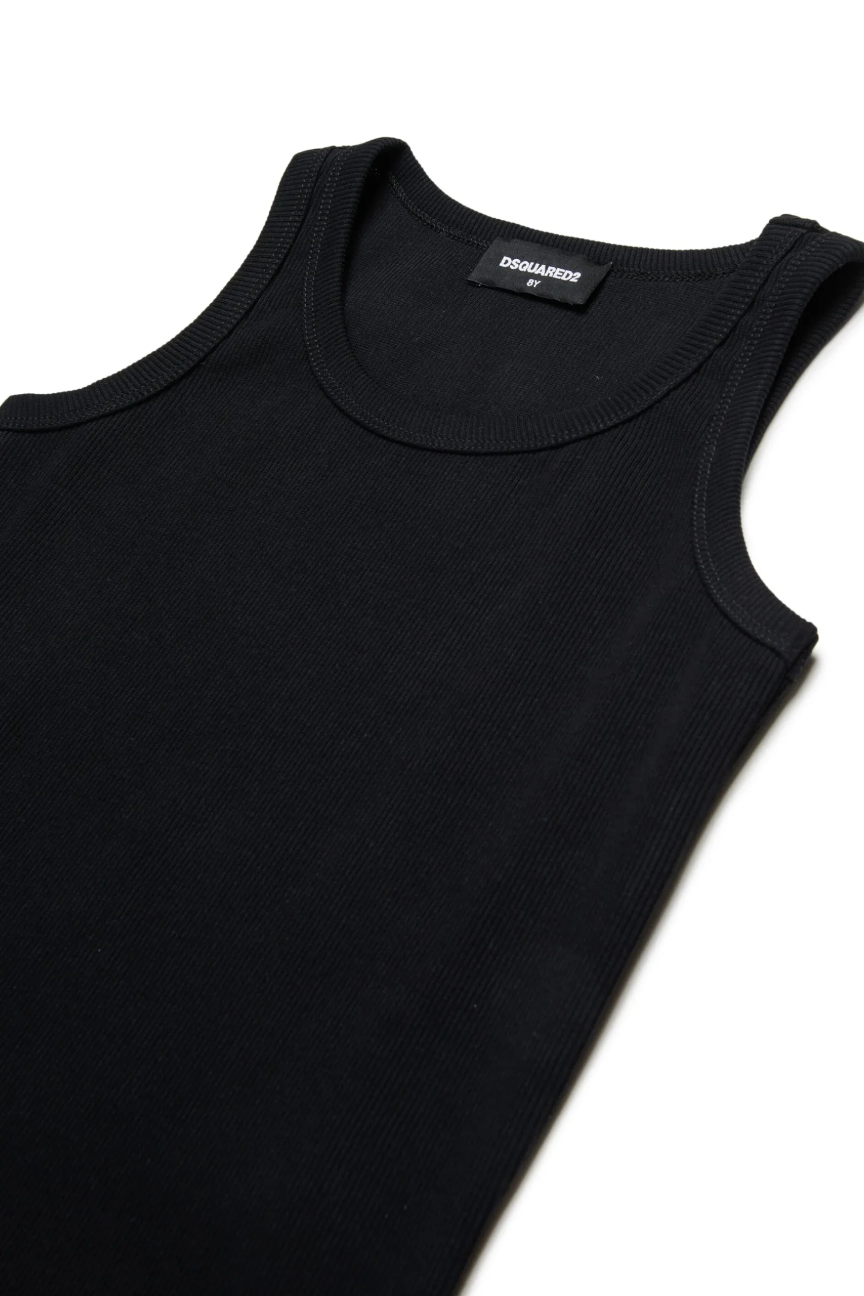 DSQUARED2 T-shirt smanicata a costine con logo | Bambino T-Shirts | Swimwear