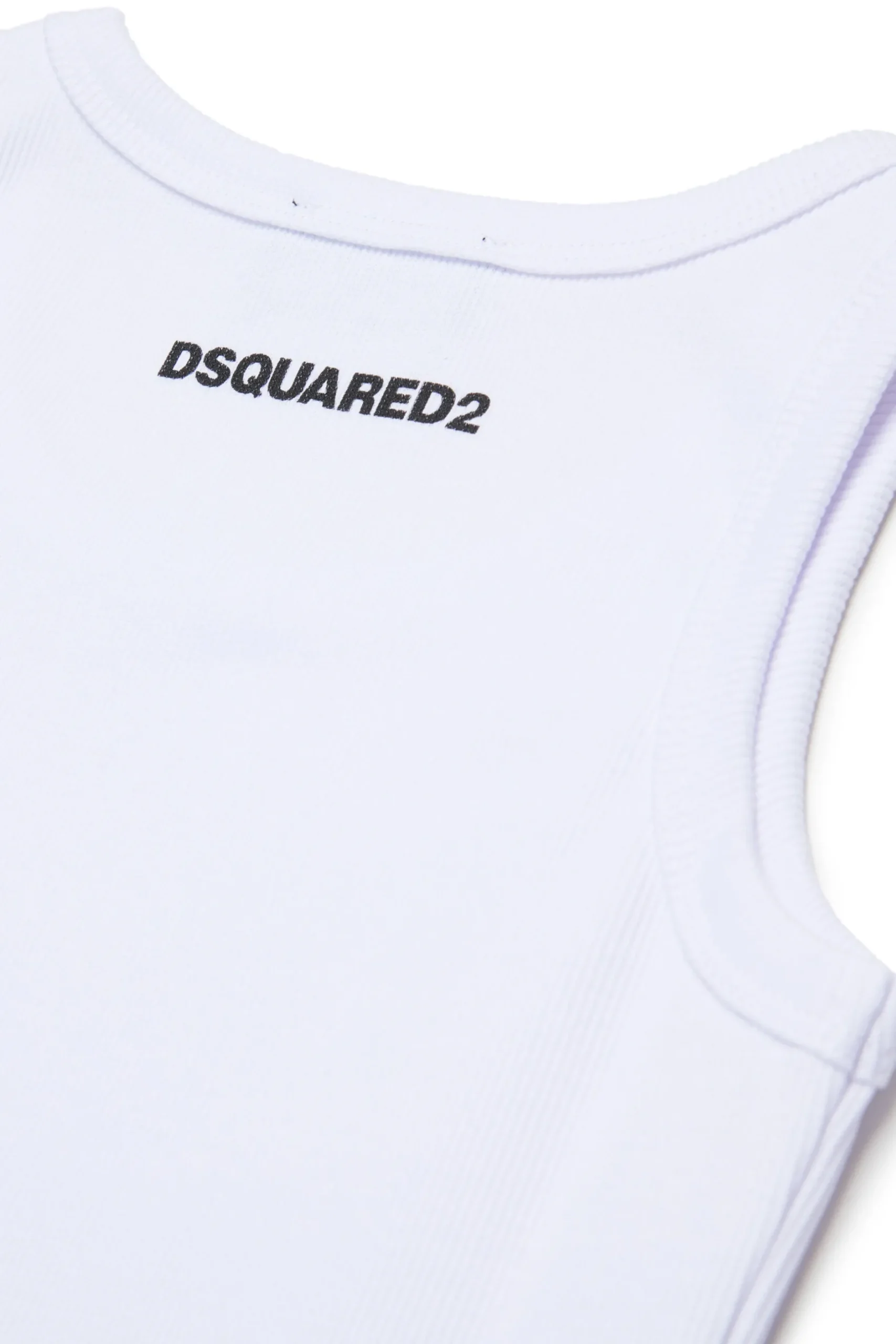 DSQUARED2 T-shirt smanicata a costine con logo | Bambino T-Shirts | Swimwear