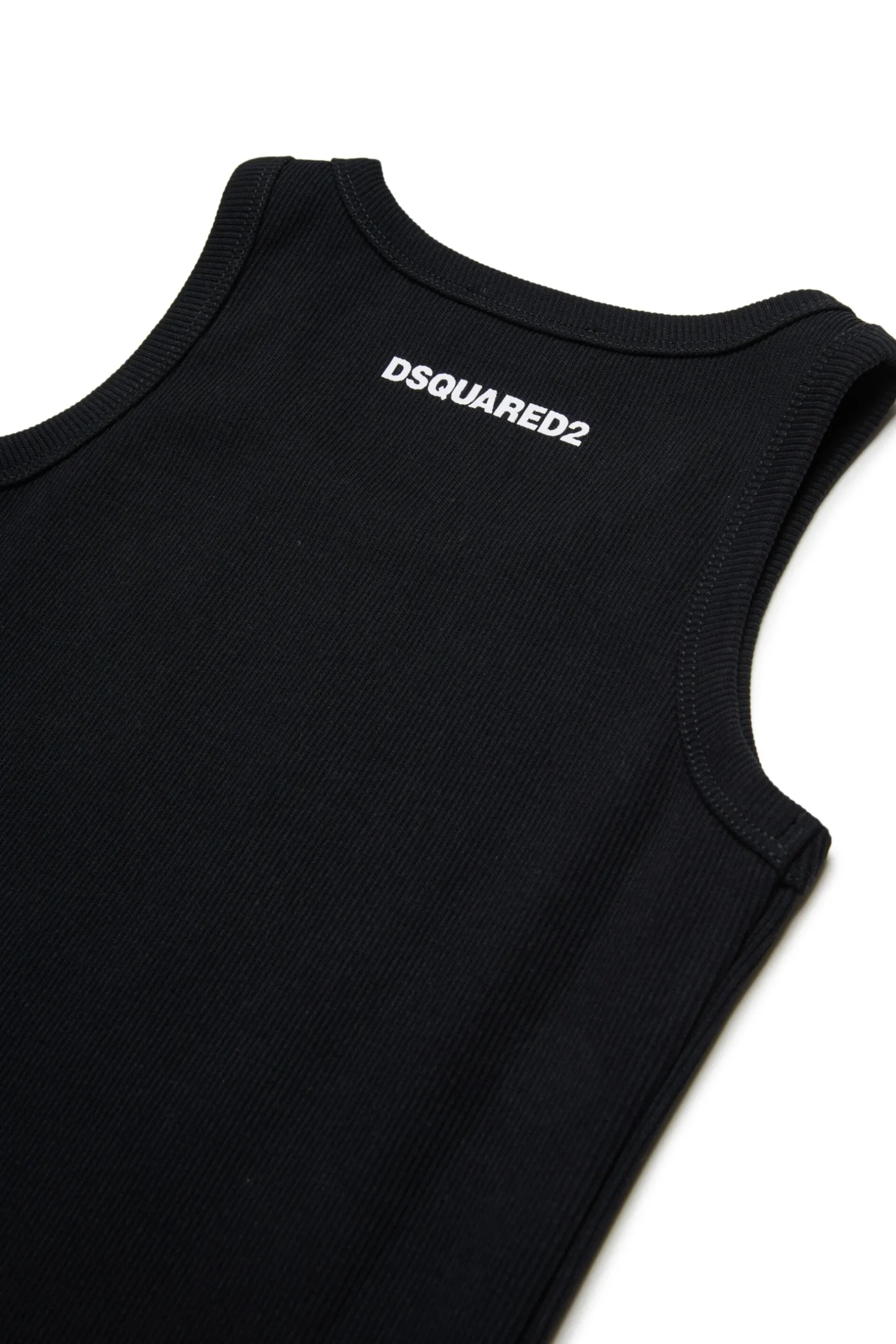 DSQUARED2 T-shirt smanicata a costine con logo | Bambino T-Shirts | Swimwear