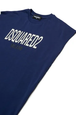 DSQUARED2 T-shirt smanicata con logo Milano | Bambino T-Shirts | Logomania