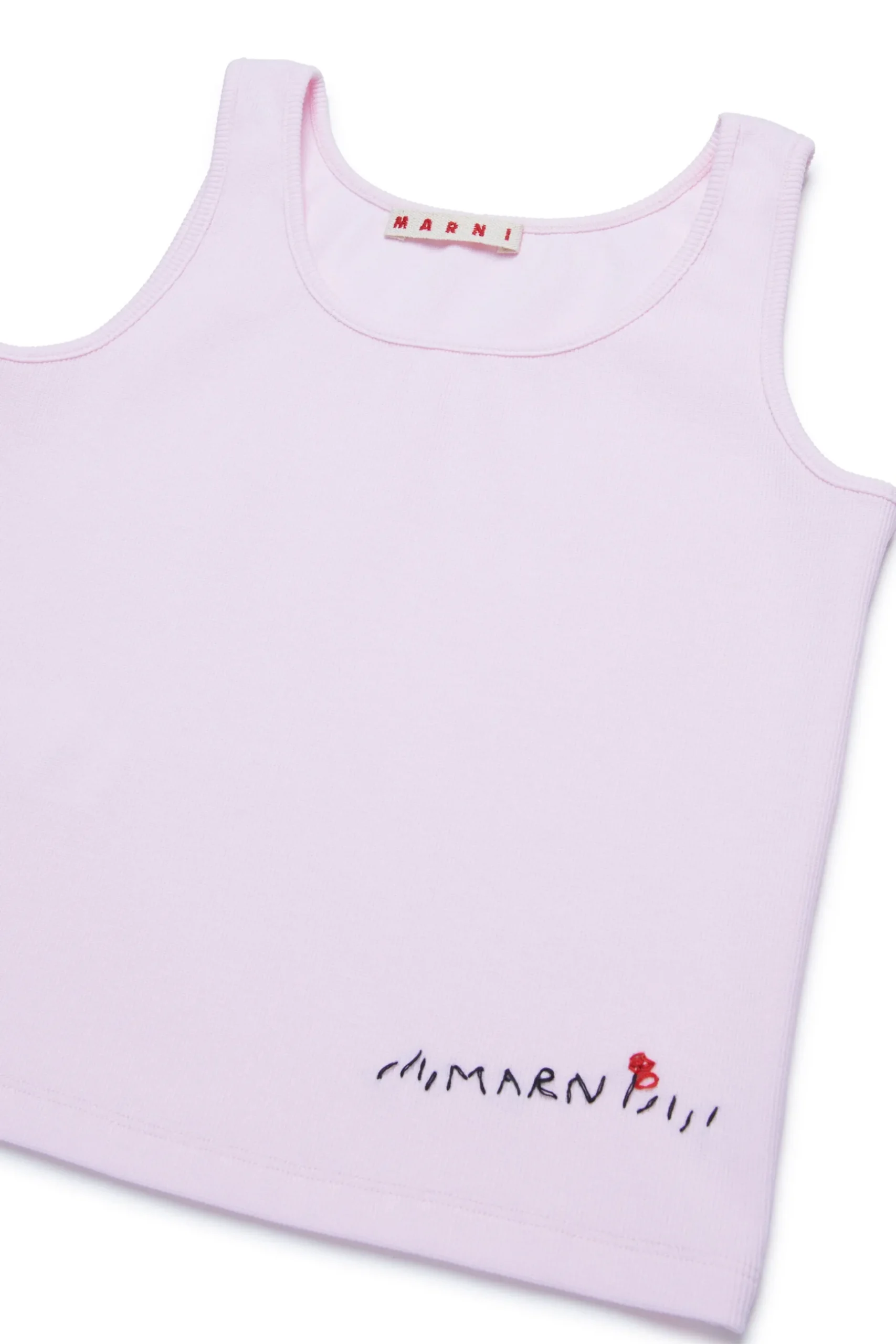 MARNI T-shirt smanicata con logo Flower | T-Shirts