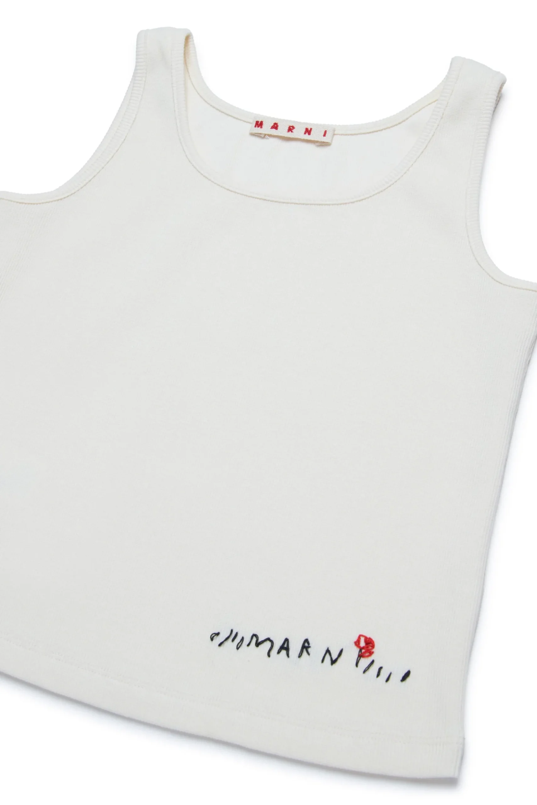 MARNI T-shirt smanicata con logo Flower | T-Shirts