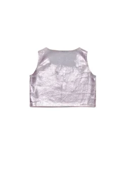 DIESEL T-shirt smanicata in denim con finishing mylar | Bambino T-Shirts | Oval D By Diesel