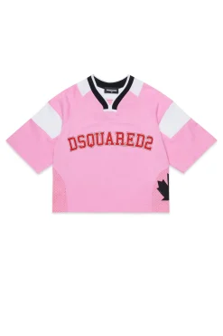 DSQUARED2 T-shirt stile basket con logo | Bambino T-Shirts | Activewear