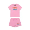 DSQUARED2 Tuta corta con grafica D2 Suburbans | Bambino Tute E Baby Set | Activewear