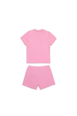 DSQUARED2 Tuta corta con grafica D2 Suburbans | Bambino Tute E Baby Set | Activewear