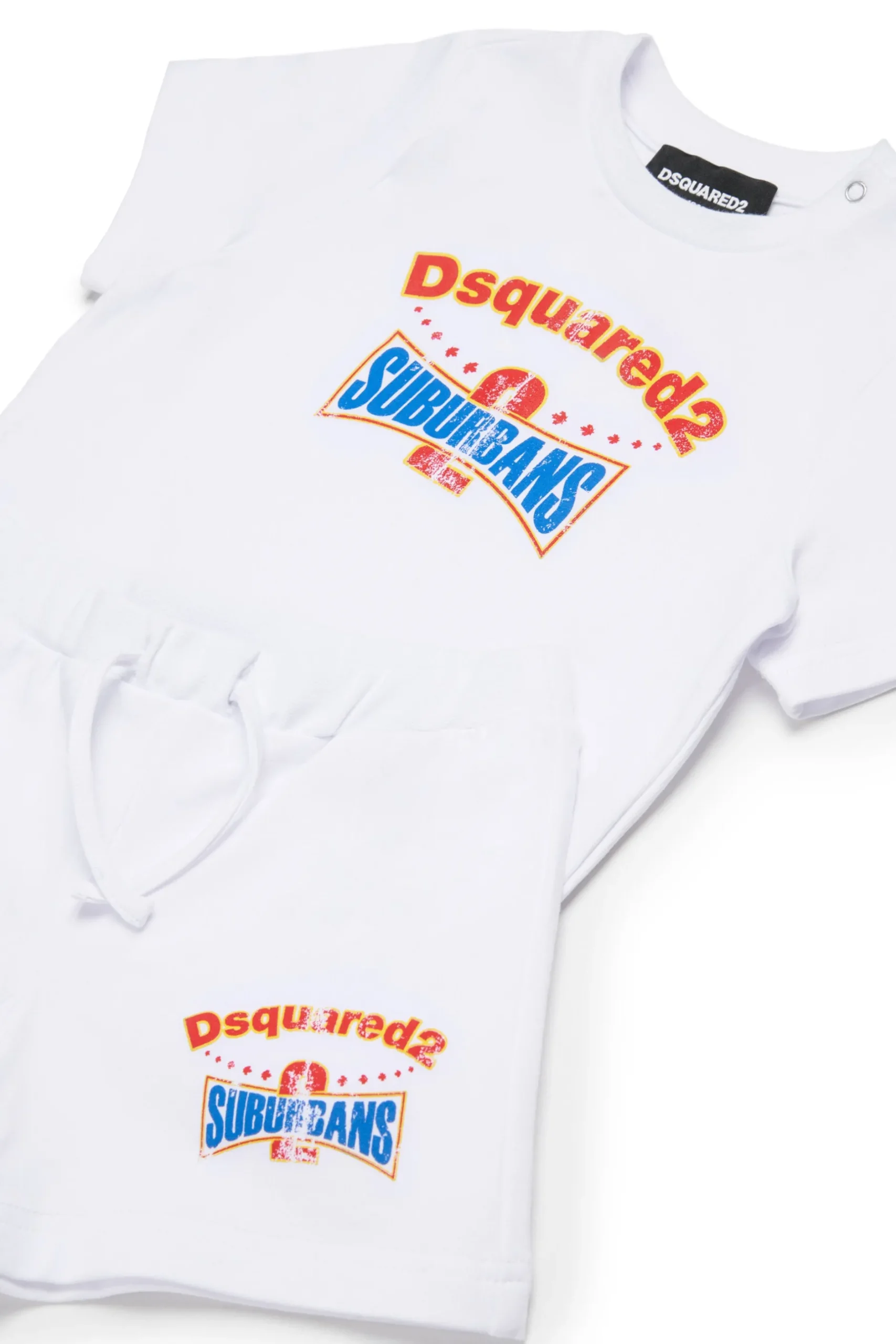 DSQUARED2 Tuta corta con grafica D2 Suburbans | Bambino Tute E Baby Set | Activewear