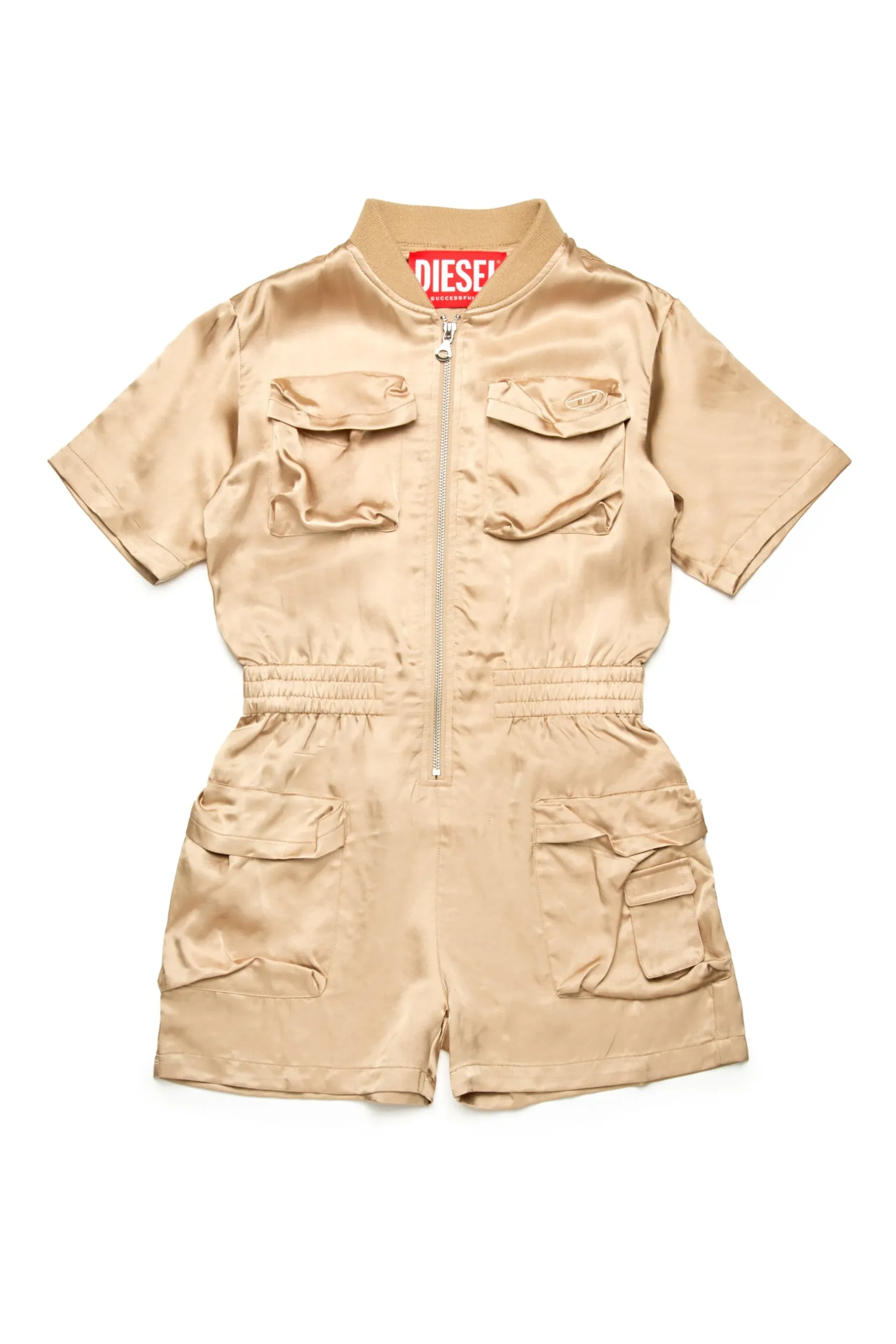 DIESEL Tuta corta in satin stile utility | Tute