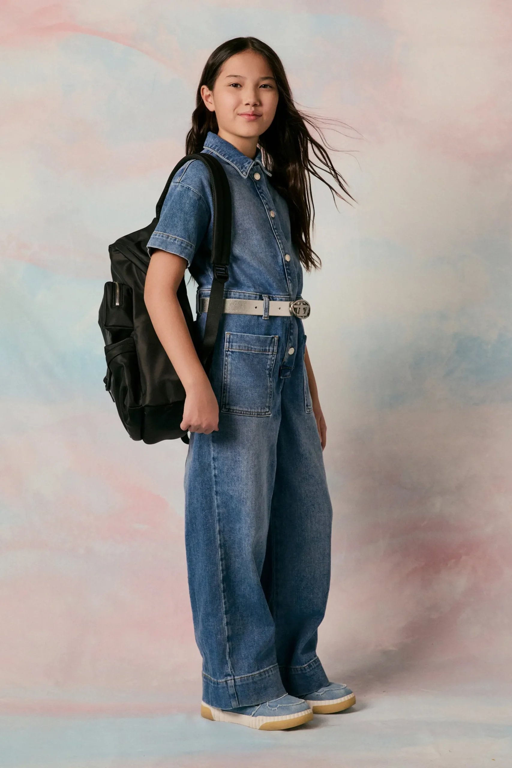 MAX&Co. Tuta in denim blu medio sfumato | Bambino Tute | Denim-Mania