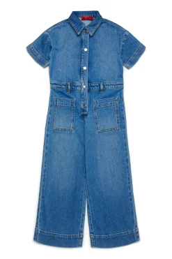 MAX&Co. Tuta in denim blu medio sfumato | Bambino Tute | Denim-Mania