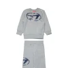 DIESEL Tuta in felpa con logo Oval D effetto used | Bambino Tute E Baby Set | Oval D By Diesel