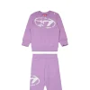 DIESEL Tuta in felpa con logo Oval D effetto used | Bambino Tute E Baby Set | Oval D By Diesel
