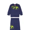 DIESEL Tuta in felpa con logo Oval D effetto used | Bambino Tute E Baby Set | Oval D By Diesel