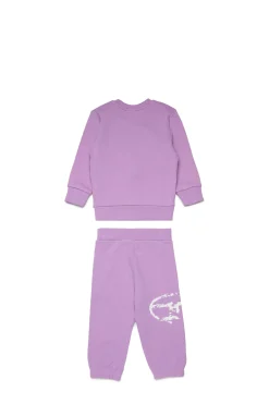 DIESEL Tuta in felpa con logo Oval D effetto used | Bambino Tute E Baby Set | Oval D By Diesel