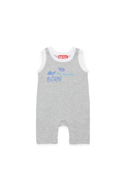 DIESEL Tuta smanicata con grafica Born for Success | Neonato (0-12M)