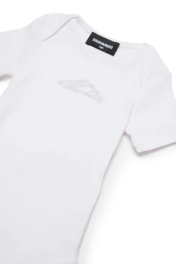 DSQUARED2 Tutina a costine con logo Icon New Generation | Bambino Logomania | Logomania