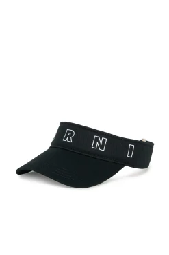 MARNI Visiera in gabardina con logo Outline | Bambino Berretti E Cappelli | Logomania